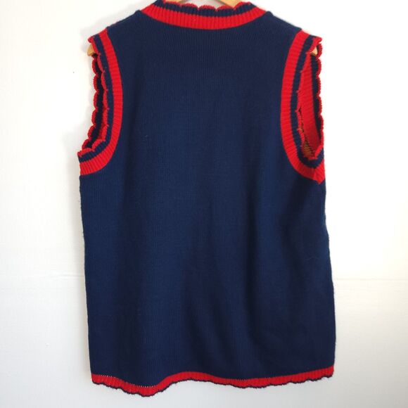 Vintage Snoopy & Friends Peanuts Sweater Vest Women's M Floral Knit Cardigan 90s - Picture 3 of 9